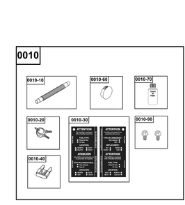 Accessory Group Diagram and Parts List for 040579-00  Briggs and Stratton Generator